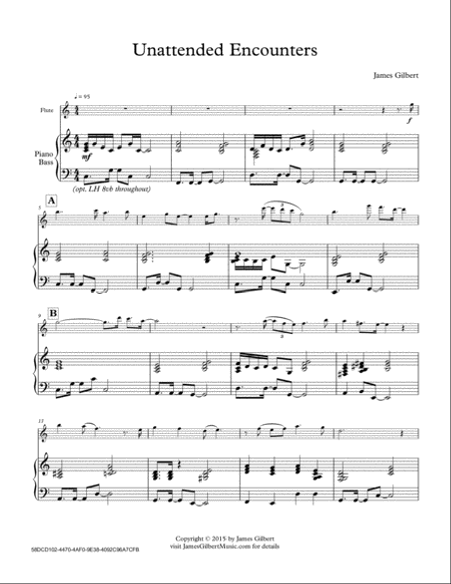 Unattended Encounters Flute Solo scores gallery preview page 1