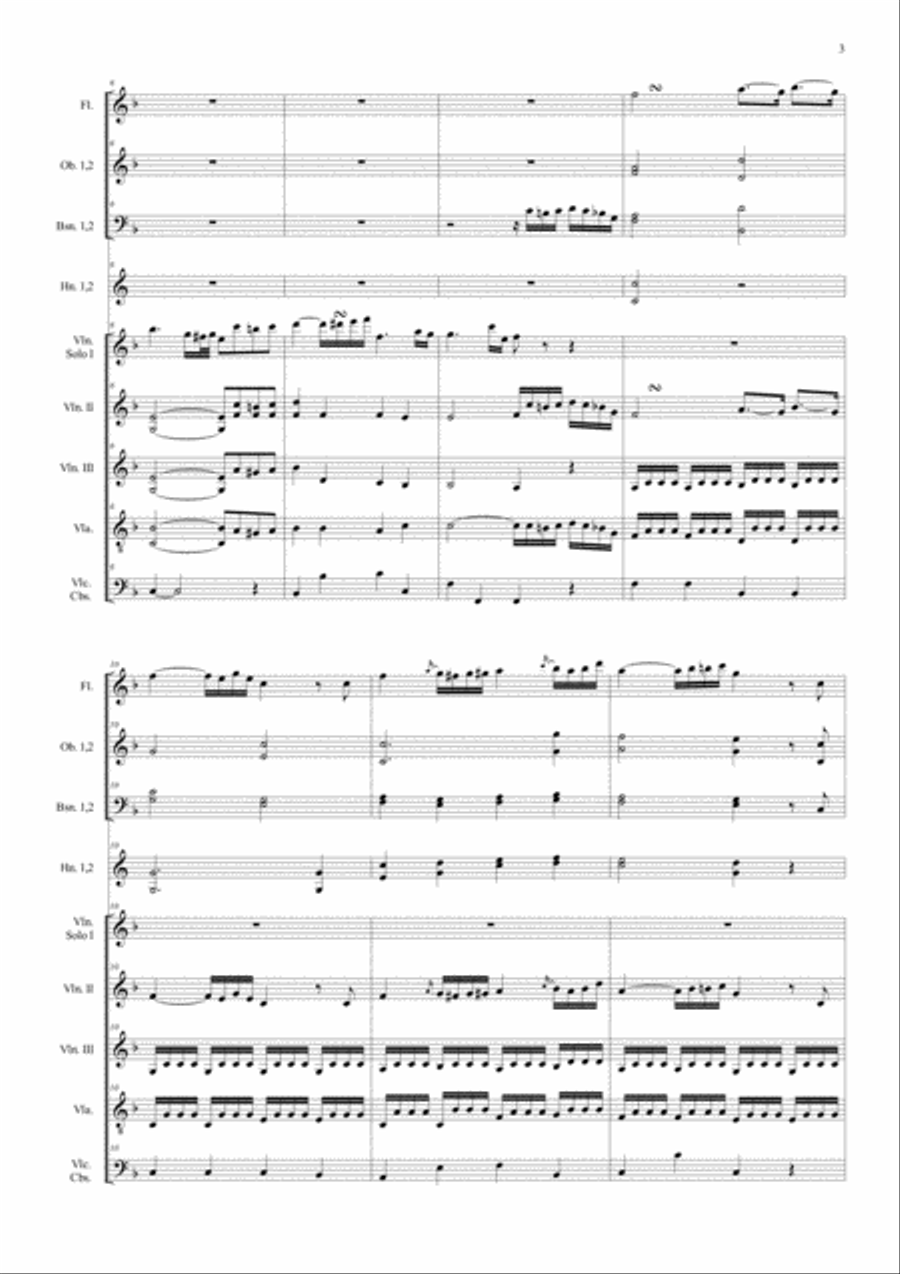 ROMANCE No. 2 Op. 50 - Beethoven - For full Orchestra - With parts Full Orchestra scores gallery preview page 3