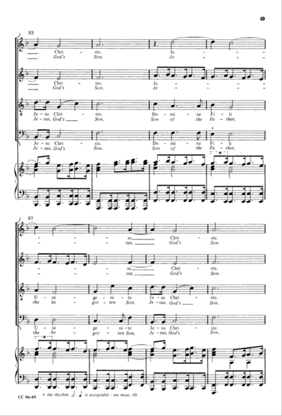 Gloria Gloria 4-Part scores gallery preview page 50