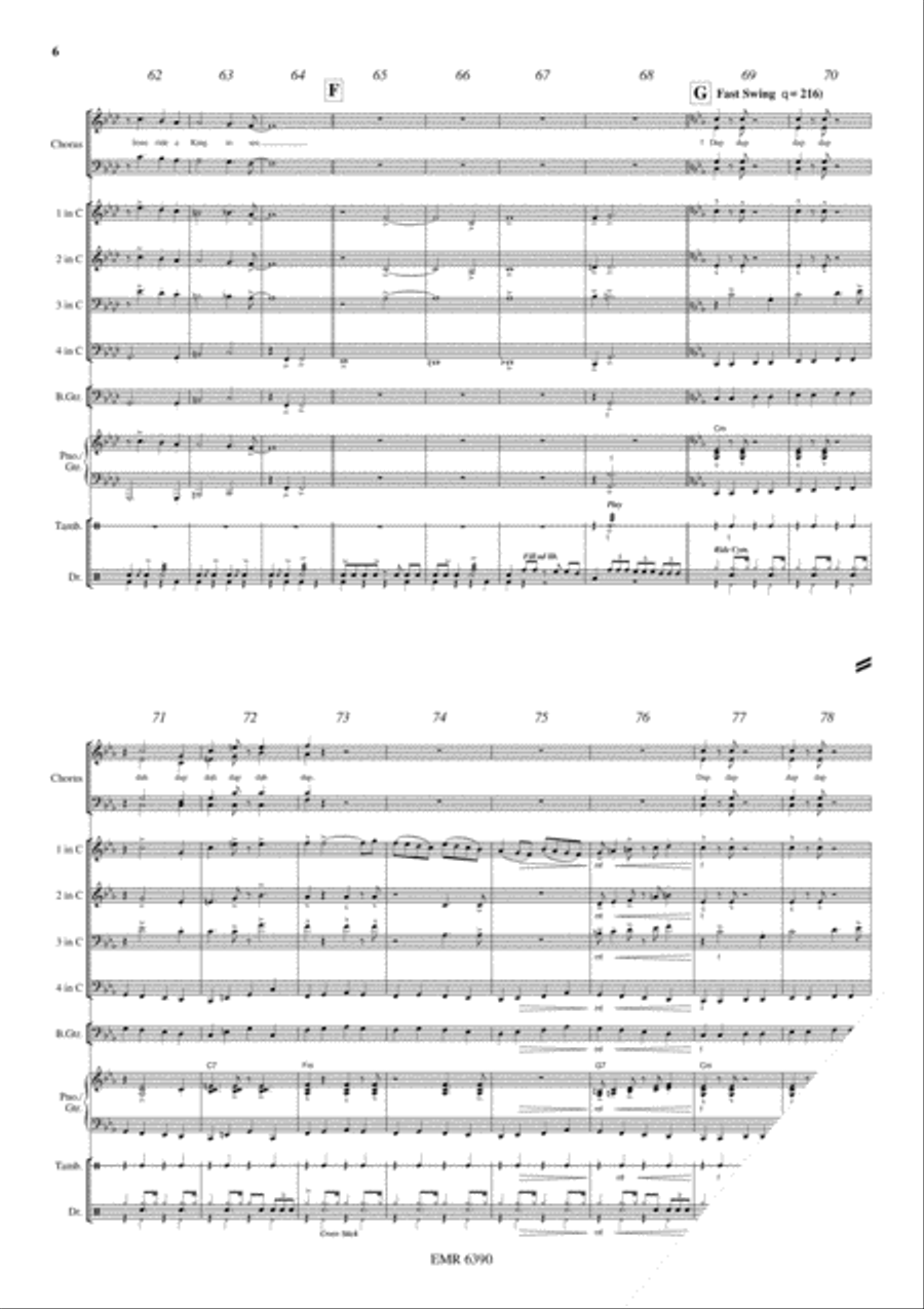 King's Blues March Brass Ensemble scores gallery preview page 7