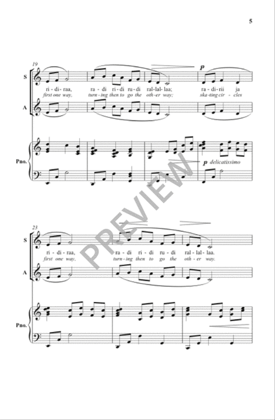 Skating (Uisutamas) 4-Part scores gallery preview page 6