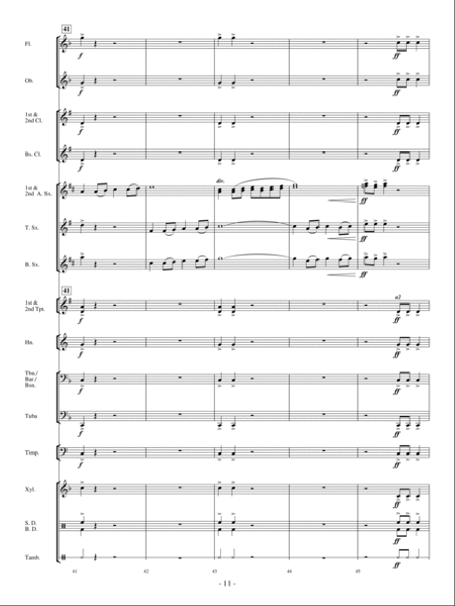 Sax Attack! Concert Band scores gallery preview page 10