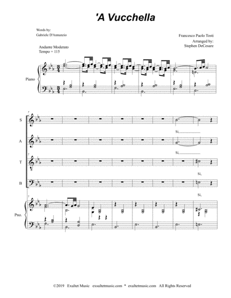 A Vucchella (for SATB) image number null