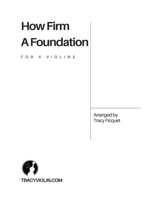 Book cover for How Firm a Foundation - Arranged for Violin