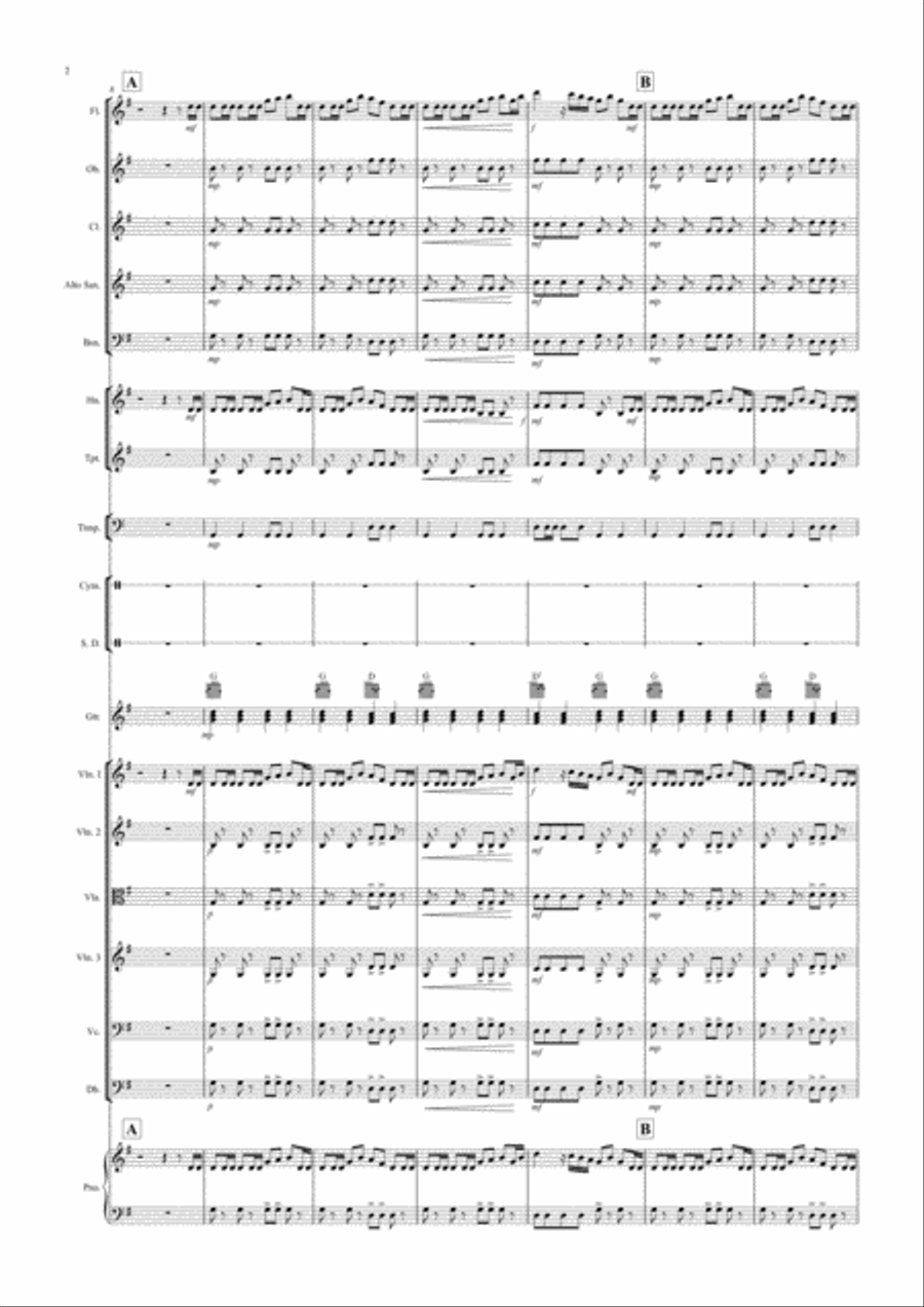 William Tell Overture for School Orchestra (version two) Full Orchestra scores gallery preview page 2