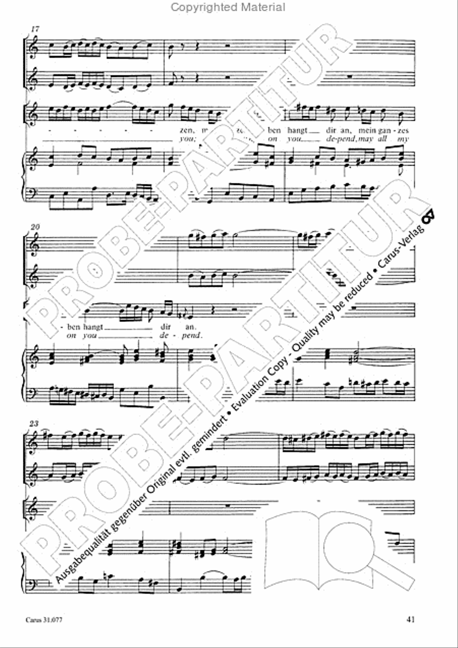 The Lord your God you shall now be loving (Du sollt Gott, deinen Herren, lieben) 4-Part scores gallery preview page 42