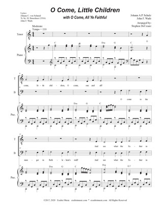 O Come, Little Children (with "O Come, All Ye Faithful") (Duet for Tenor and Bass solo)
