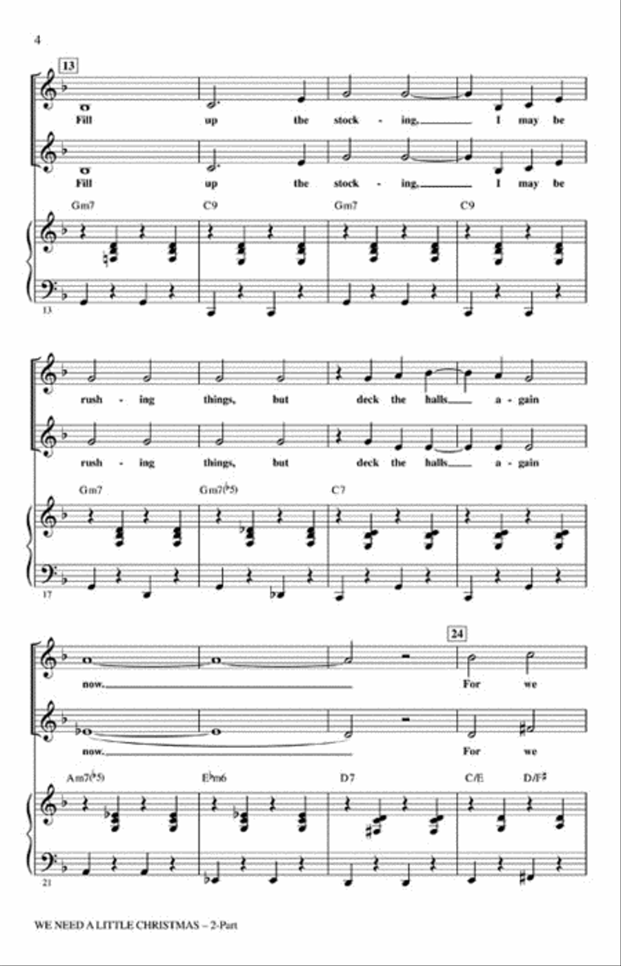 We Need a Little Christmas 2-Part scores gallery preview page 3