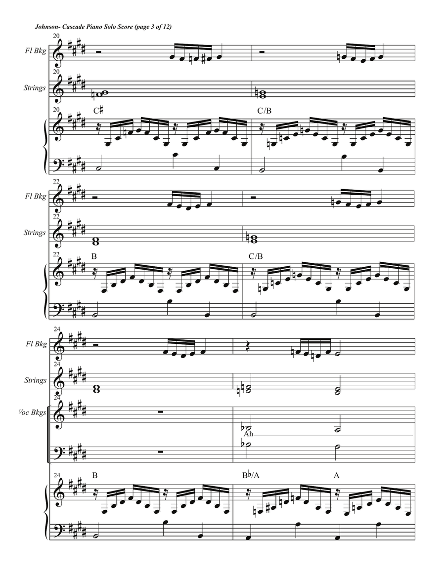 Cascade Piano Solo Score 4-Part scores gallery preview page 5