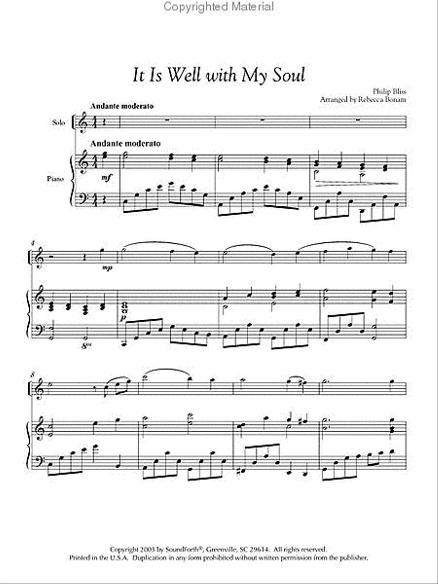 His Eye Is on the Sparrow Flute Solo scores gallery preview page 4