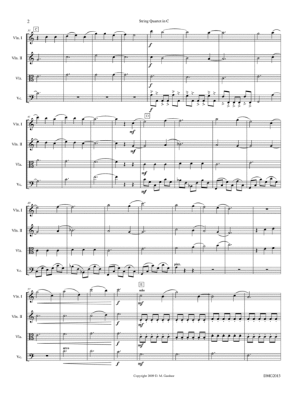 String Quartet in C - "Springtime Romance" image number null