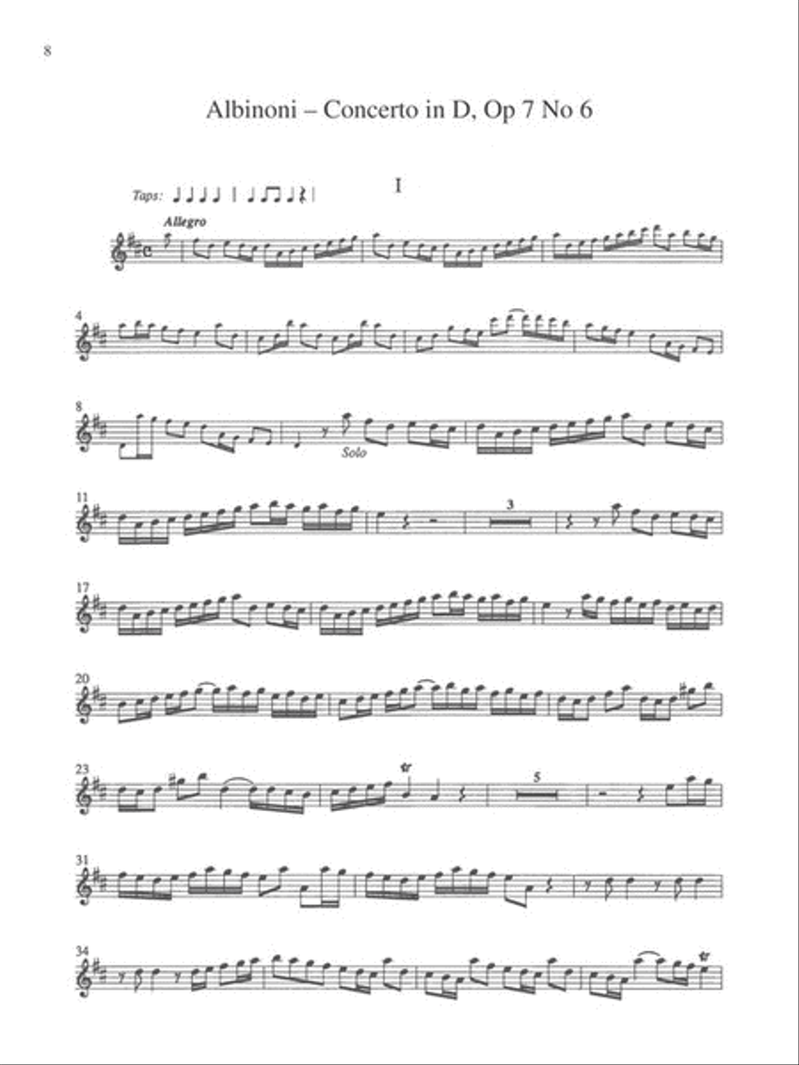 Albinoni – Oboe Concerti B-flat, Op. 7 No. 3; D Major, Op. 7, No. 6; D Minor, Op. 9, No. 2 Oboe Solo scores gallery preview page 6