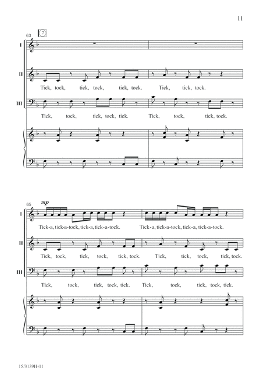 Just Like Clockwork! 3-Part scores gallery preview page 12