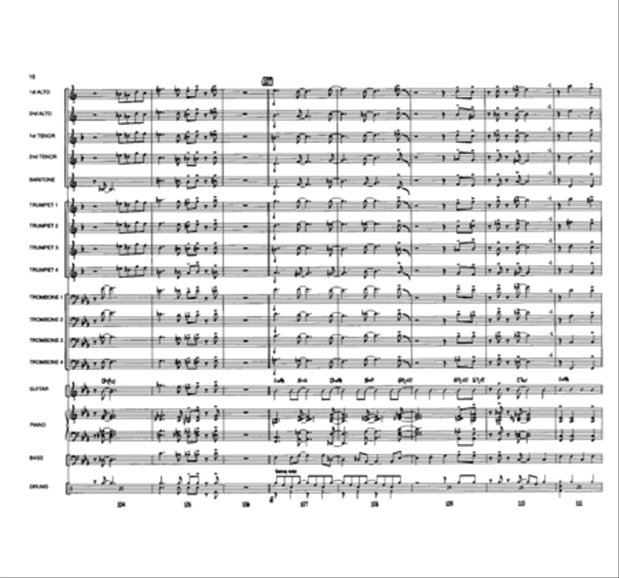 Eenie, Meenie, Minor Mode Jazz Ensemble scores gallery preview page 15