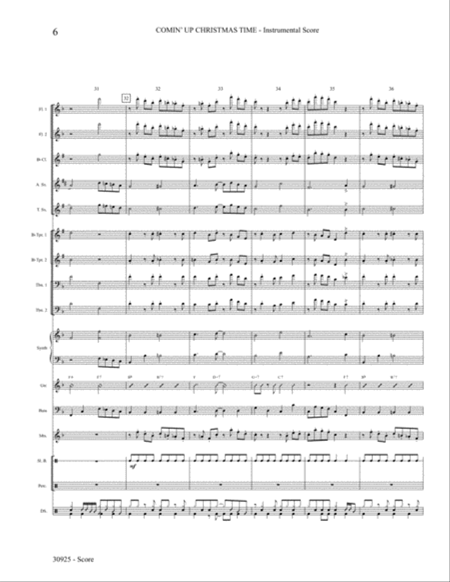 Comin' Up Christmas Time: Score Score scores gallery preview page 6