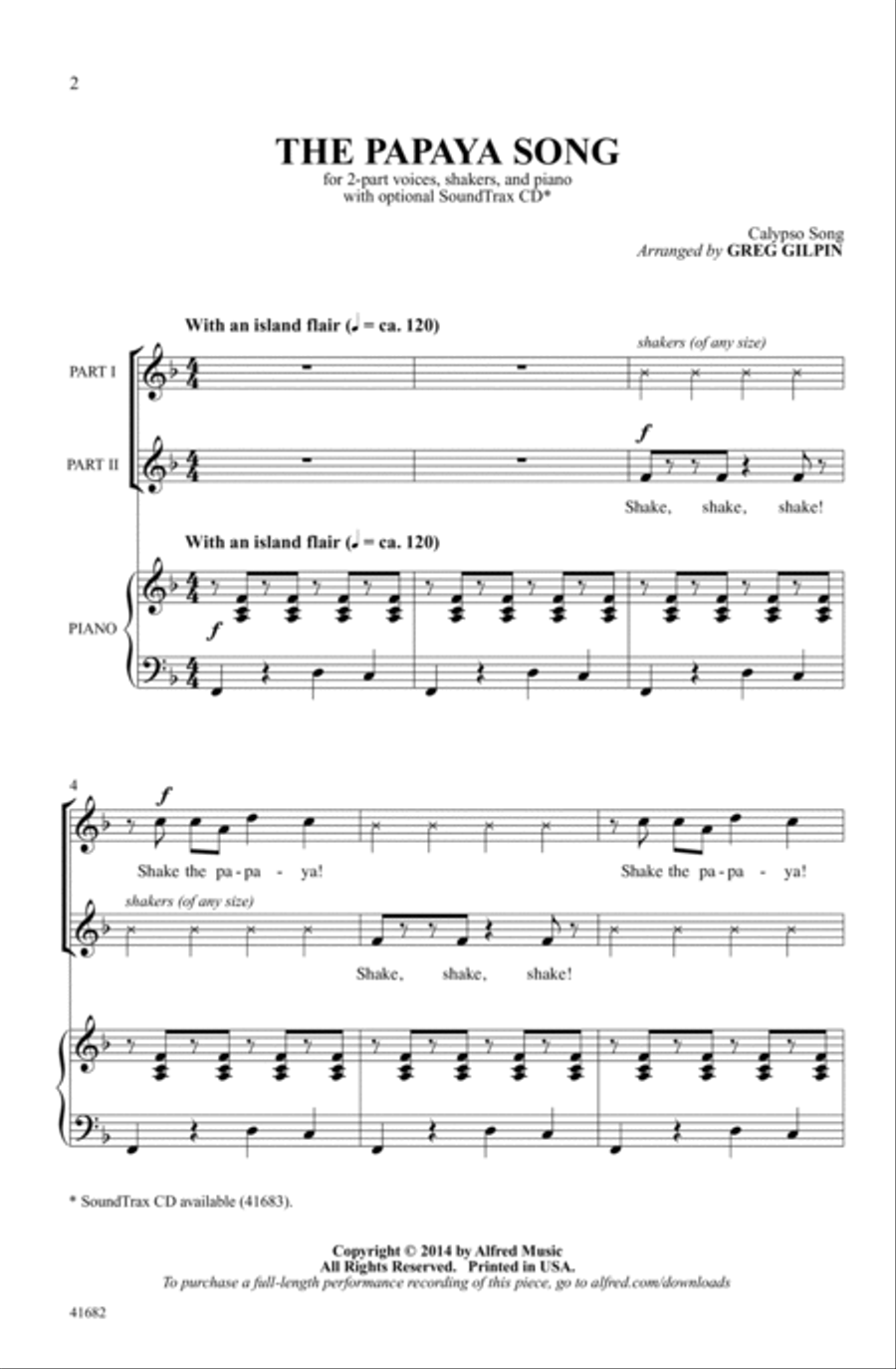The Papaya Song Choir scores gallery preview page 1