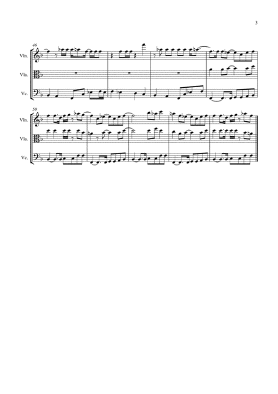 Signed, Sealed, Delivered I'm Yours String Trio scores gallery preview page 3