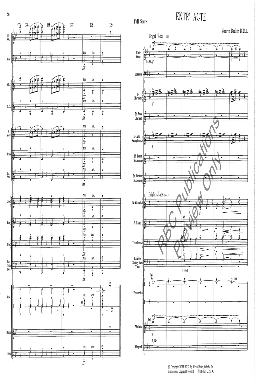 Entracte Concert Band scores gallery preview page 4