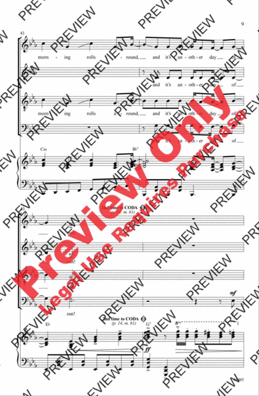 Another Day of Sun 4-Part scores gallery preview page 9