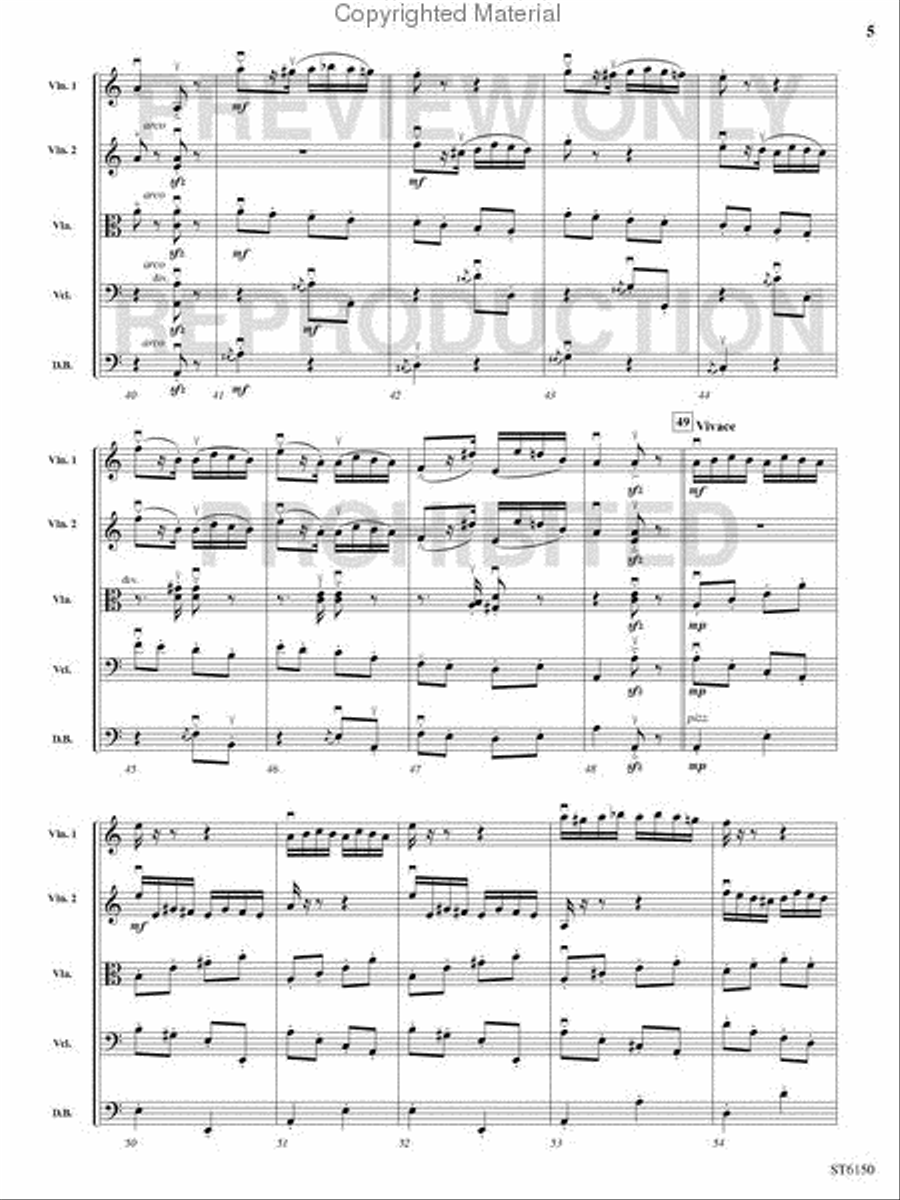 Variations on Paganini String Orchestra scores gallery preview page 4