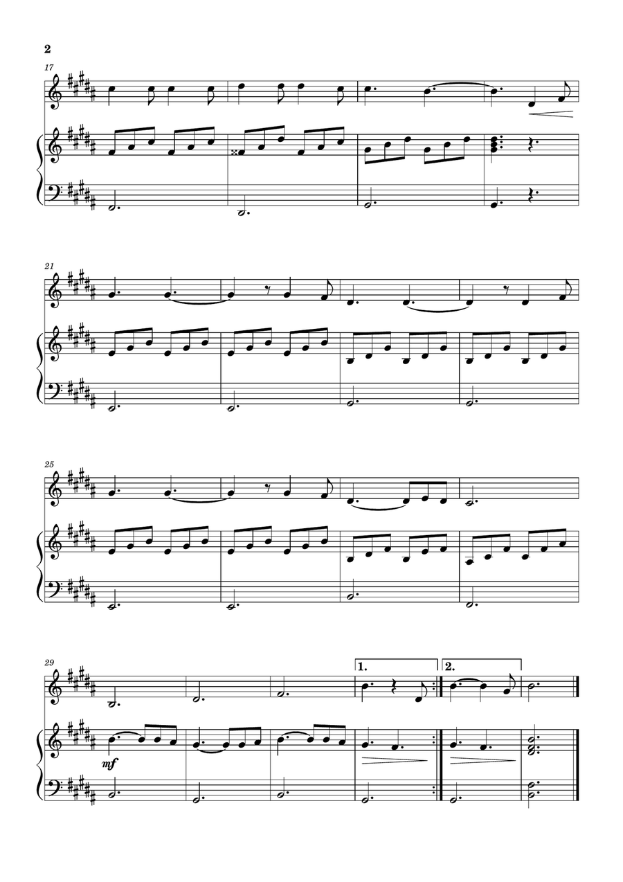 Hallelujah Piano scores gallery preview page 2