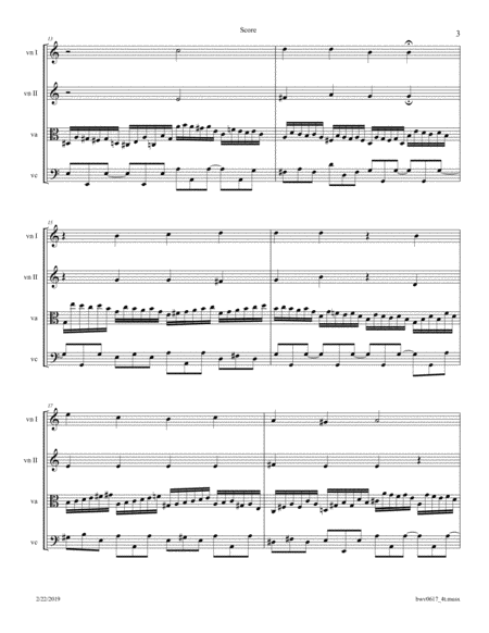 Bach: Prelude "Herr Gott, nun schleuss den Himmel auf" BWV 617 from the Orgelbuechlein arranged for image number null