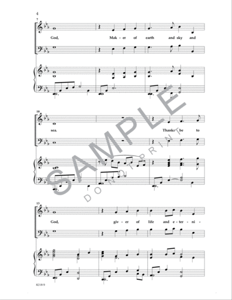 Thanks Be to God 4-Part scores gallery preview page 3