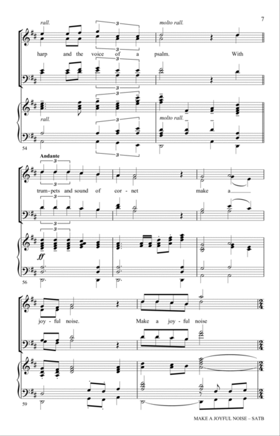 Make A Joyful Noise - The Coronation Anthem (for SATB and Organ) 4-Part scores gallery preview page 7