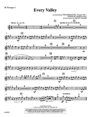 Every Valley (from The Winter Rose) (arr. Brant Adams) - Bb Trumpet 1