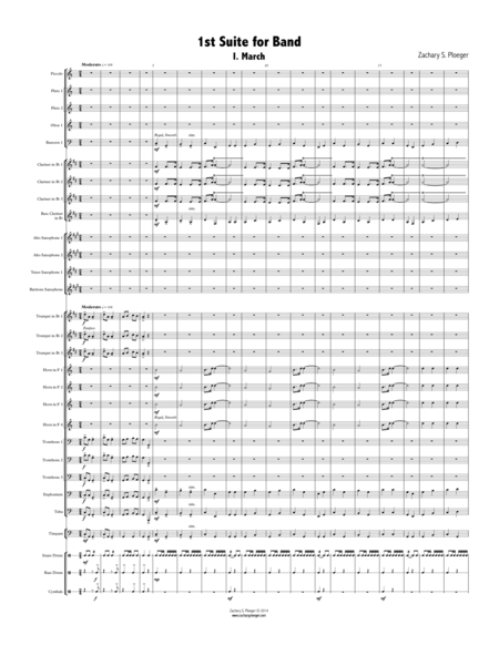 1st Suite for Band (Score)