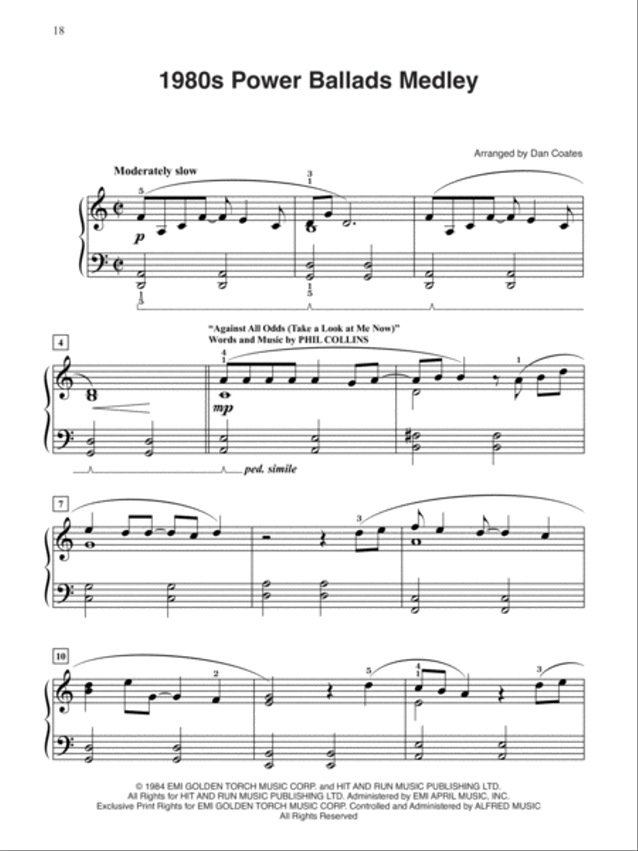 Dan Coates Popular Piano Library -- Medleys of Pop & Rock Piano Solo scores gallery preview page 3