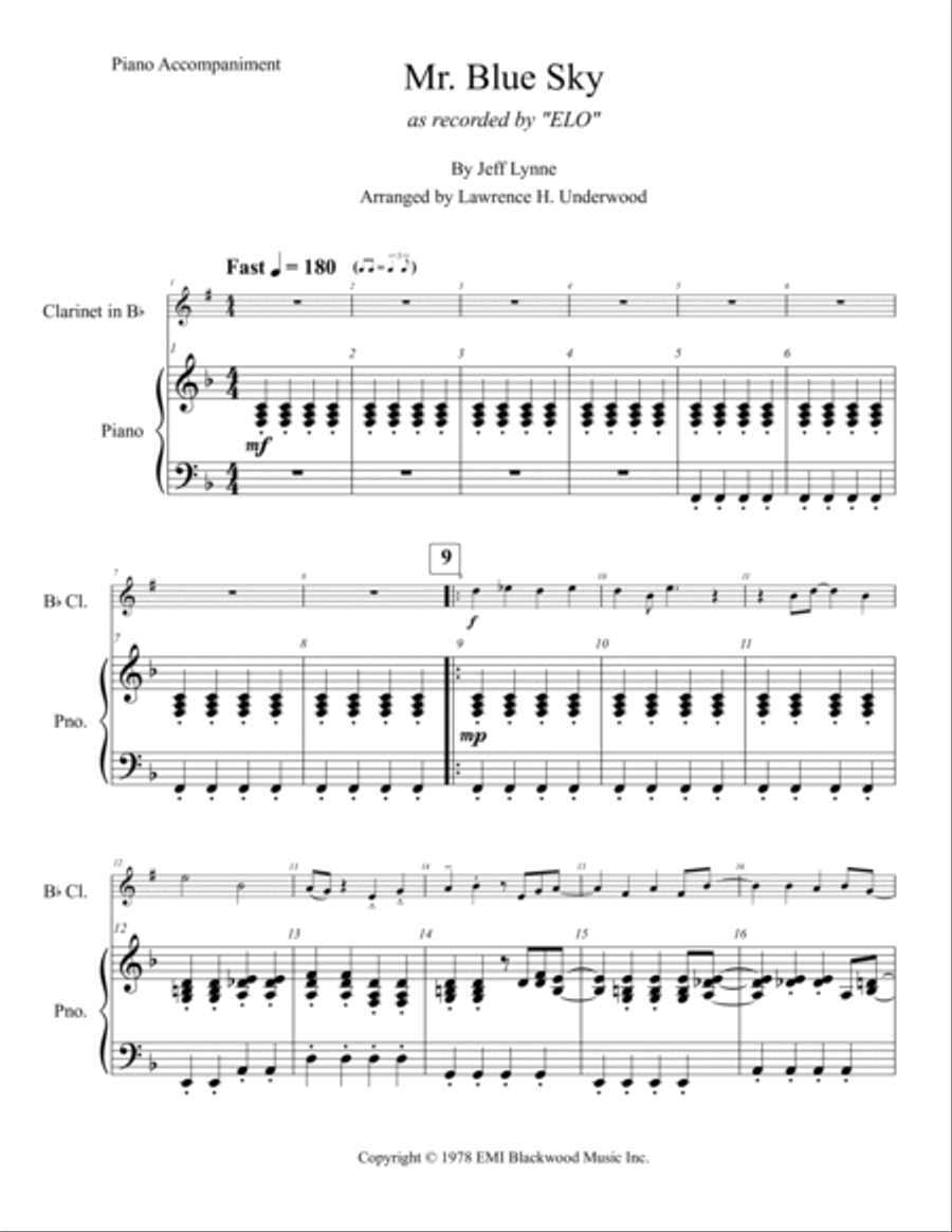Mr. Blue Sky B-Flat Clarinet scores gallery preview page 2