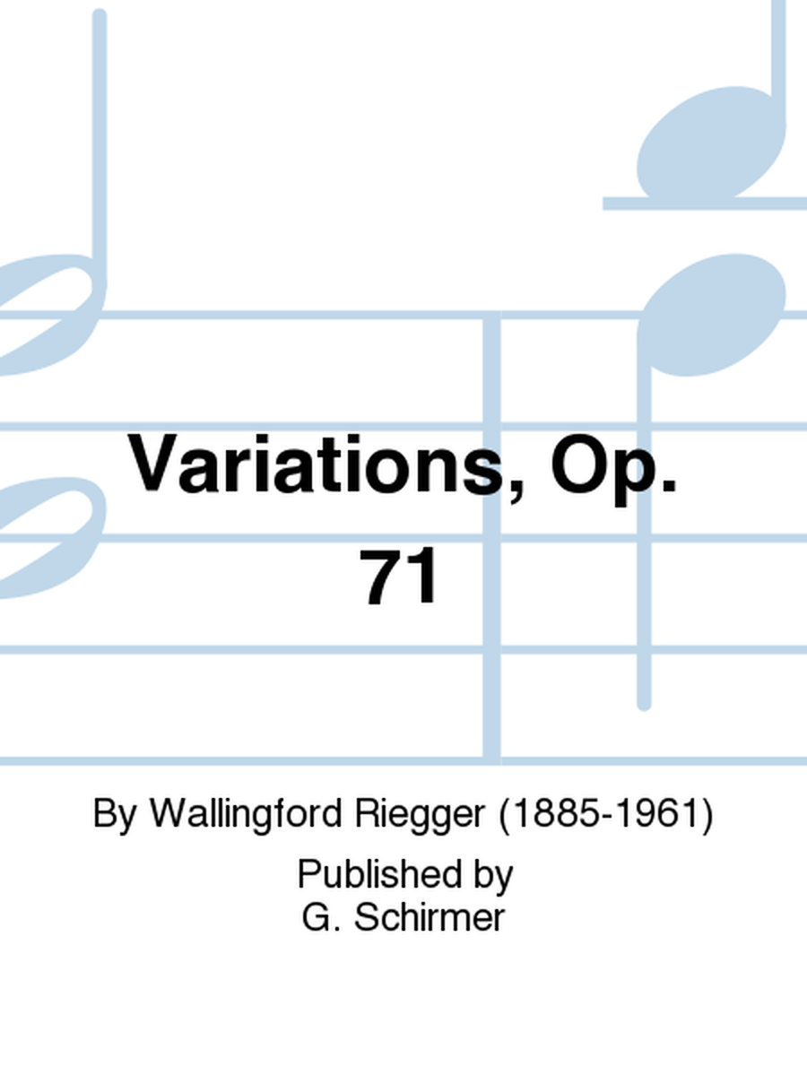 Variations, Op. 71