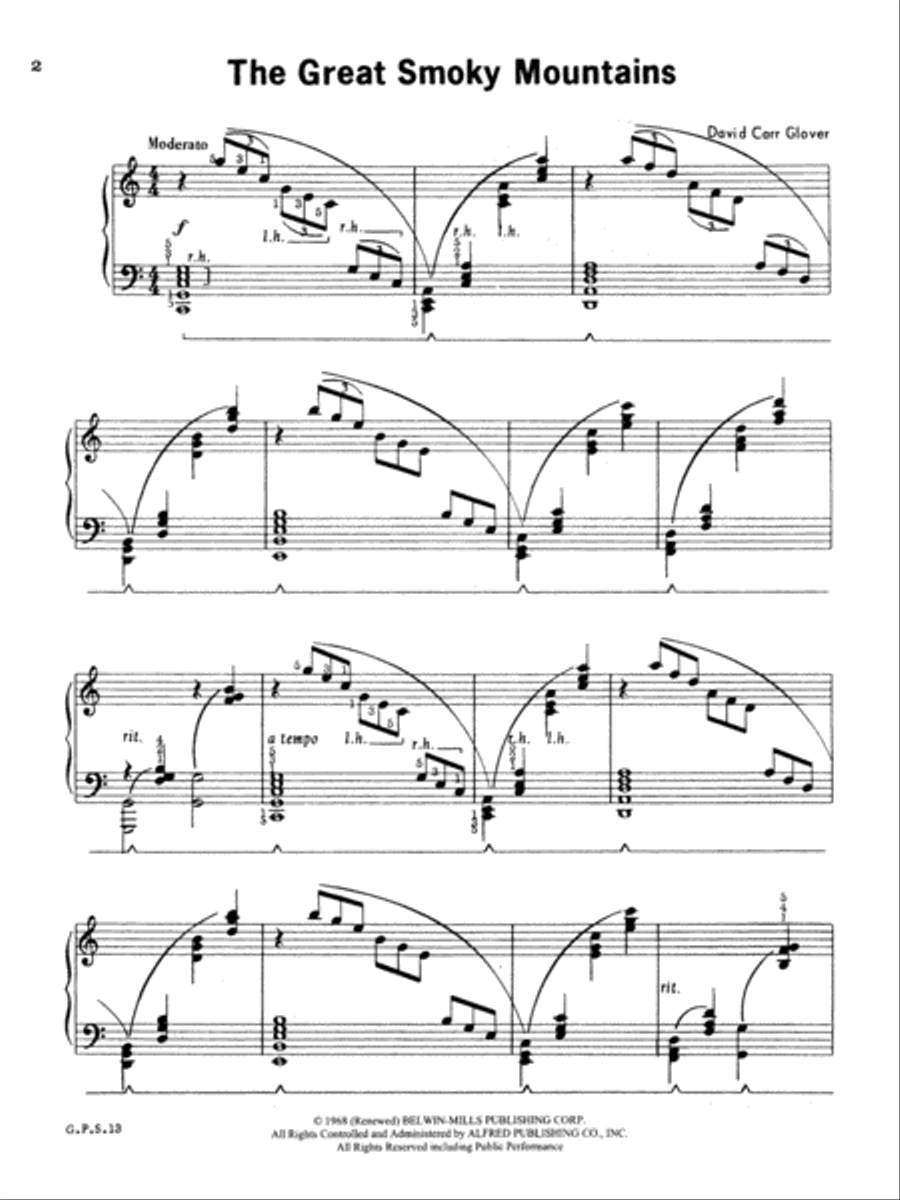 Great Smoky Mountain Piano Solo scores gallery preview page 2