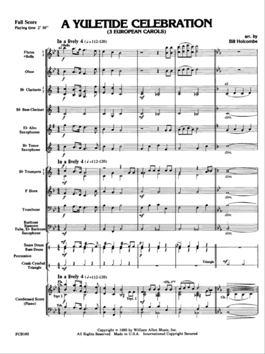 A Yuletide Celebration Concert Band scores gallery preview page 2