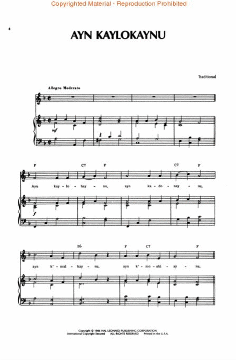 Jewish Songs Old And New Jewish Songs Old And New Piano, Vocal, Guitar scores gallery preview page 2