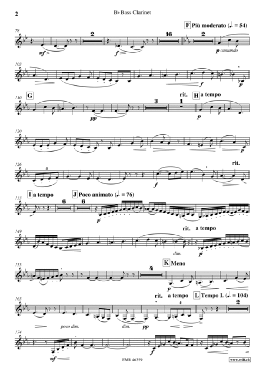 Concerto Rondo Concerto Rondo Bass Clarinet scores gallery preview page 3