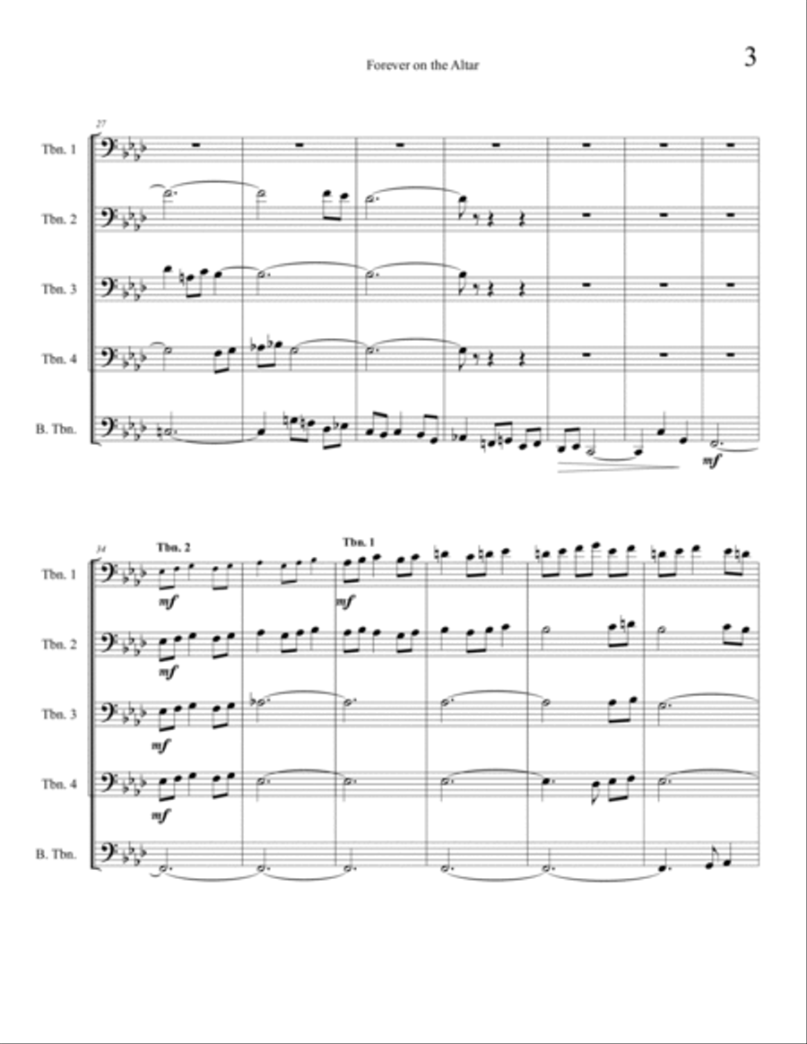 Forever on the Altar Brass Ensemble scores gallery preview page 5