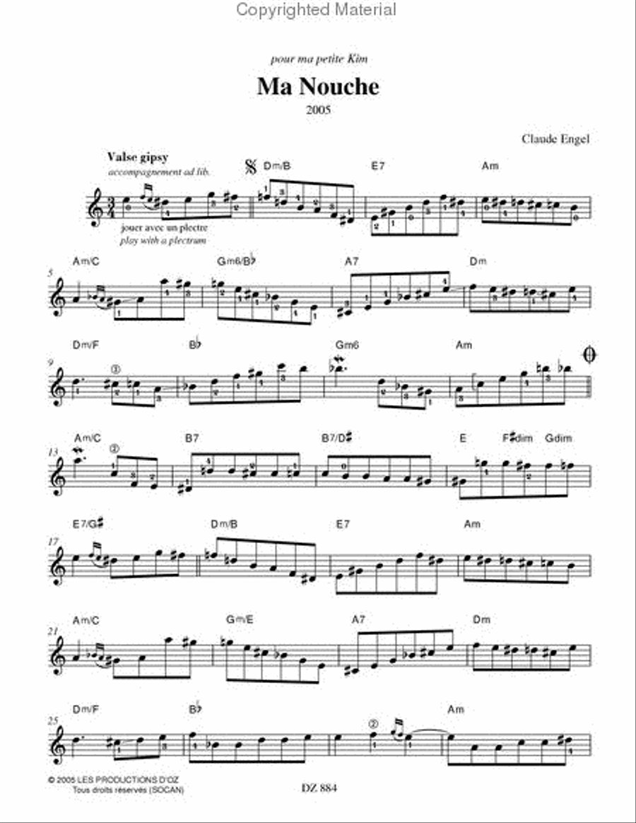 Ma Nouche Classical Guitar scores gallery preview page 2