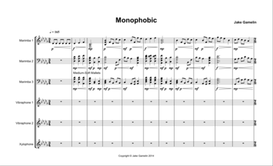 Monophobic Percussion Ensemble scores gallery preview page 2