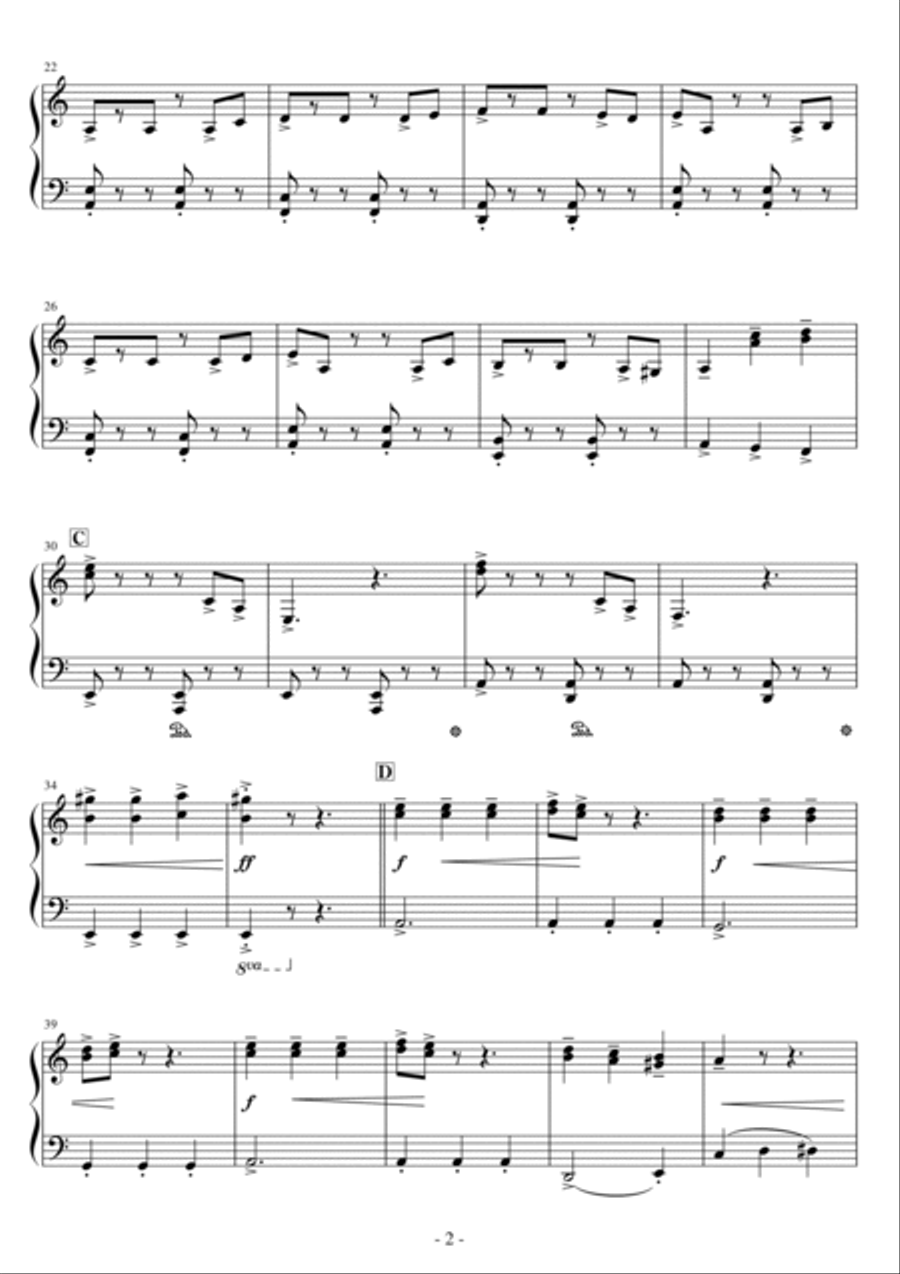 He's A Pirate Easy Piano scores gallery preview page 2