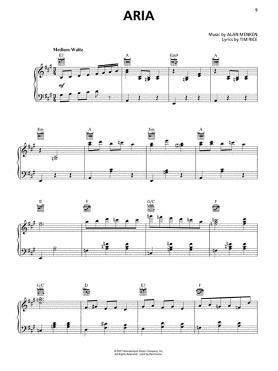 Beauty and the Beast Piano, Vocal, Guitar scores gallery preview page 4