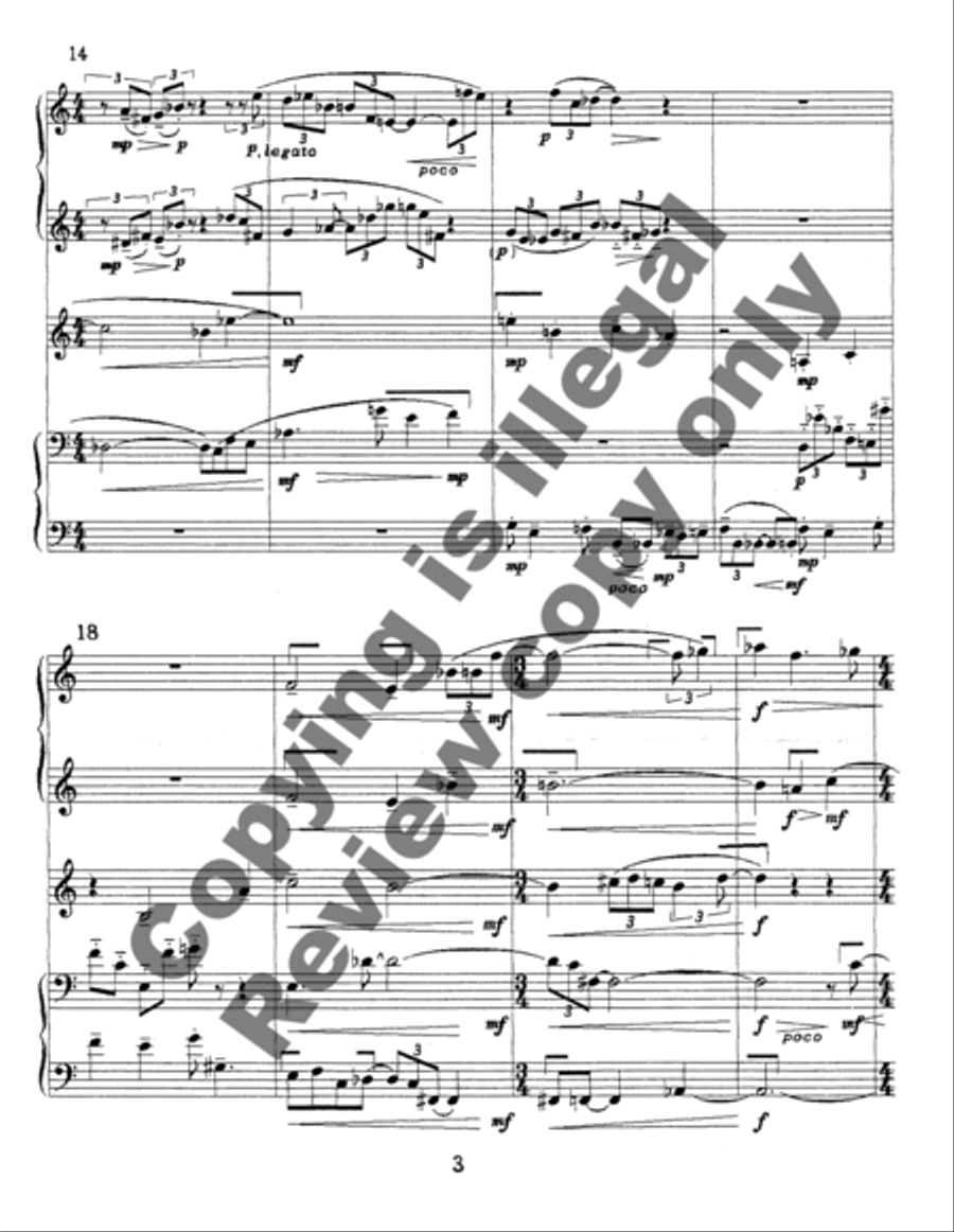 Whispered Reflections Brass Quintet scores gallery preview page 9