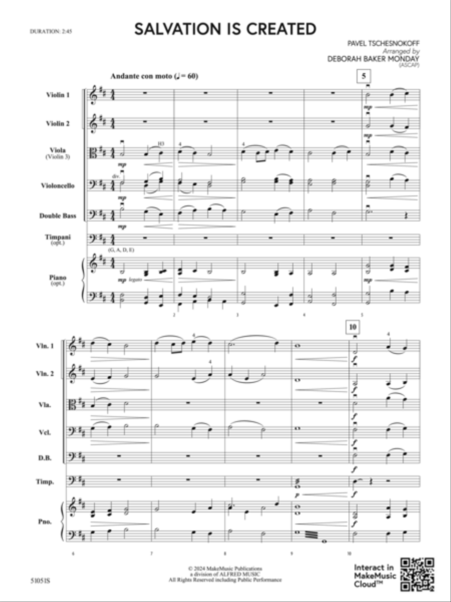 Salvation is Created: Score String Orchestra scores gallery preview page 3