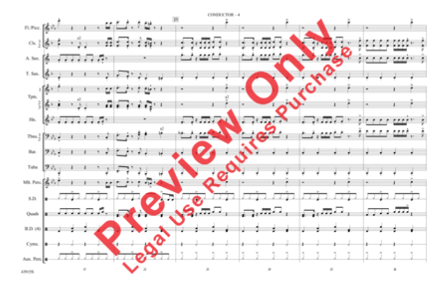 Uptown Funk Marching Band scores gallery preview page 5