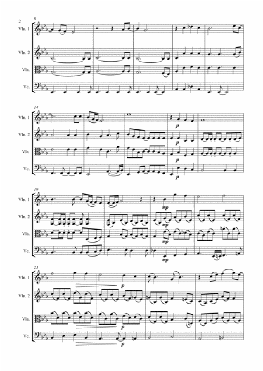 Bridge Over Troubled Water String Quartet scores gallery preview page 2