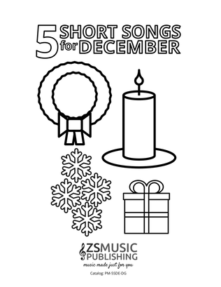 Book cover for 5 Short Songs for December: Winter Holidays!