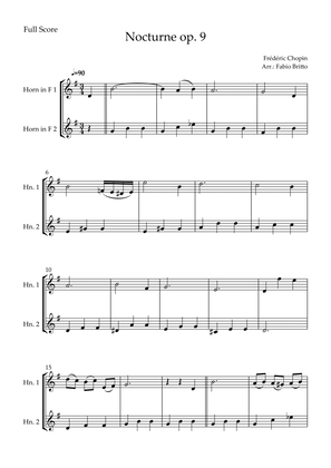 Book cover for Nocturne Op.9 No. 2 (Frédéric Chopin) for Horn in F Duo