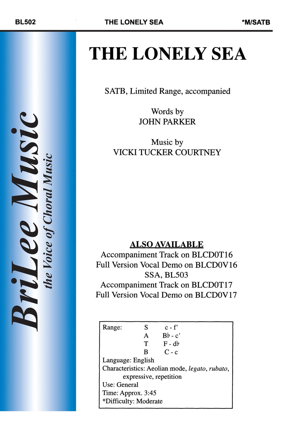 The Lonely Sea 4-Part scores gallery preview page 1
