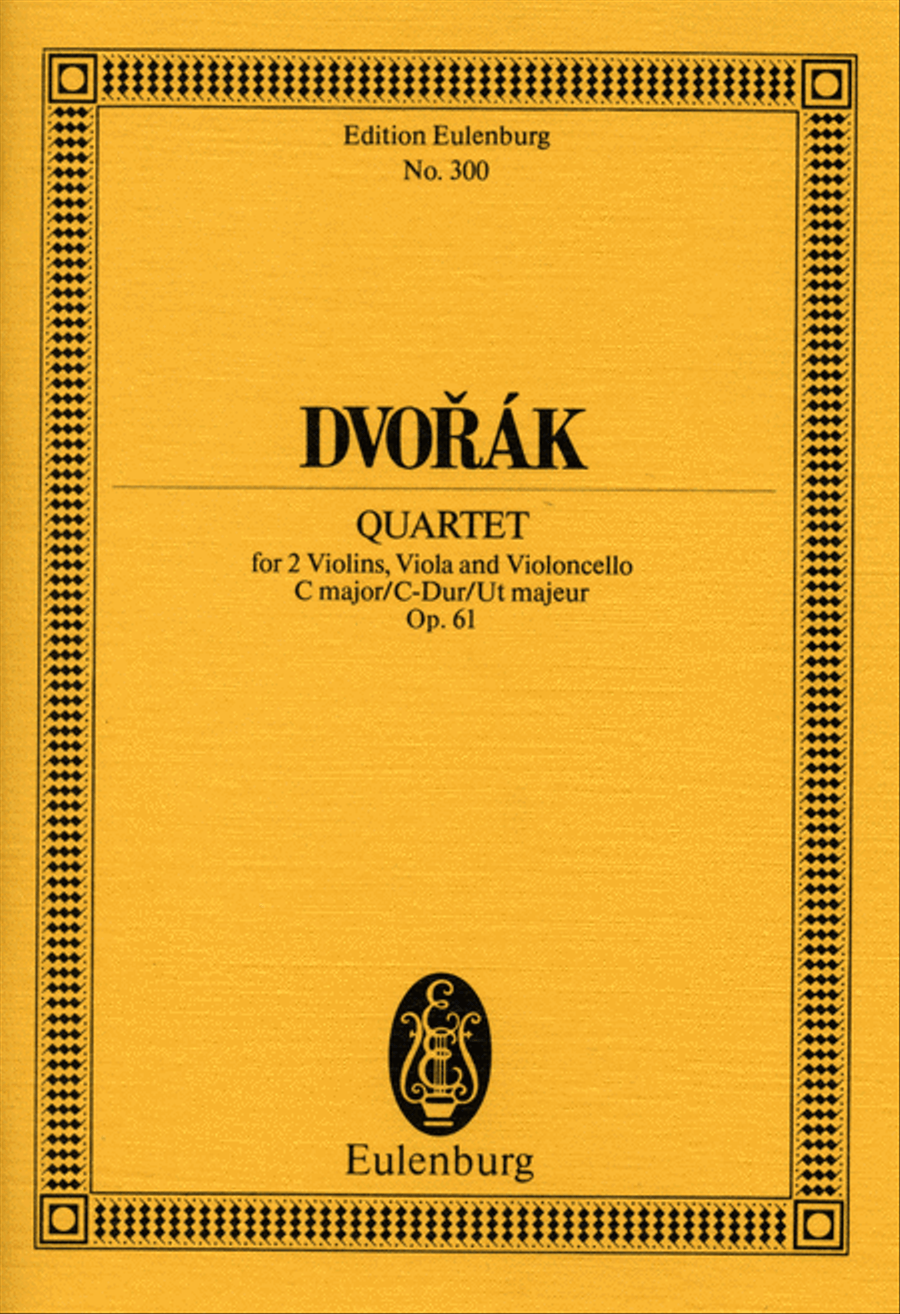 String Quartet In C Major Op. 61 B 121 String Quartet scores gallery preview page 1
